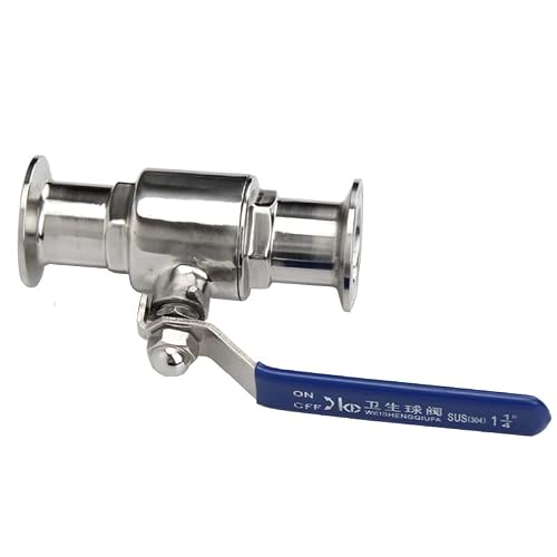 Jskxyy 51Mm X Ferrule 64 1P 3/4" 1" 1-1/2" 2" 304 Stainless Steel Sanitary 2 Way Ball Valve Tri