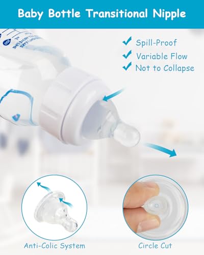 Image of Silicone Nipple for Dr. Brown's Natural Flow Level 2 Narrow Baby Bottle, Medium Flow, 3m+, 5 Count
