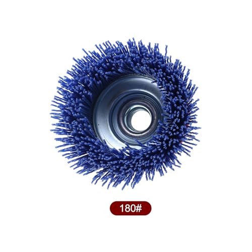 Image of HARFINGTON 3 inch Nylon Filament Wire Wheel Cup Brush for Angel Grinders with 5 /8 inch-11 Threaded Arbor, Abrasive Wire Brushes Set for Rust /Paint Removal and Scrub Surfaces