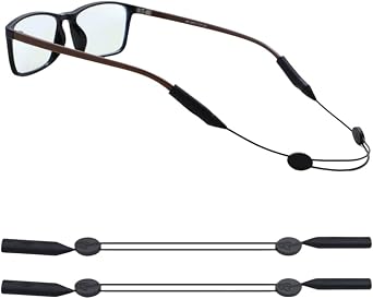 Glasses Strap for Sports, Adjustable Glasses Holder Strap, Sunglasses Strap for Men and Women, Eyeglasses Holders Around Neck 14inches 2 Pcs