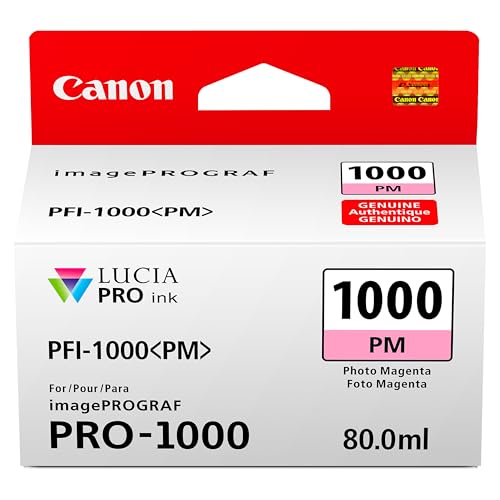 Canon PFI-1000 Genuine Photo Magenta Ink Tank, Compatible with ImagePROGRAF PRO-1000 Printers