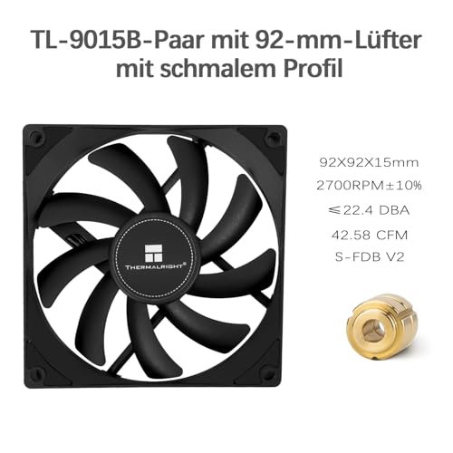 Refroidisseur de cpu thermalright axp90 x47 noir bas profil pour eviter la surchauffe pc itx - 3