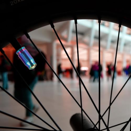 Tapas de válvula para neumáticos de bicicleta de aleación de titanio estilo francés en color surtido, 2 piezas miniatura 7
