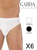 GARDA - 6 Slip Uomo Vita Bassa, Elastico Infilato Cotone Elasticizzato Art. 3945 (Bianco, 5/L)