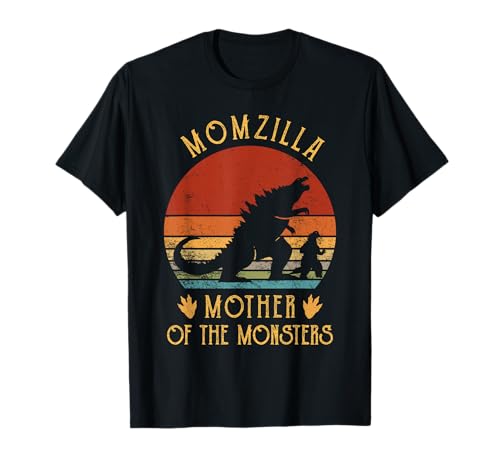 Women Momzilla Mother Of Monsters Vintage Mom Mothers Day T-Shirt