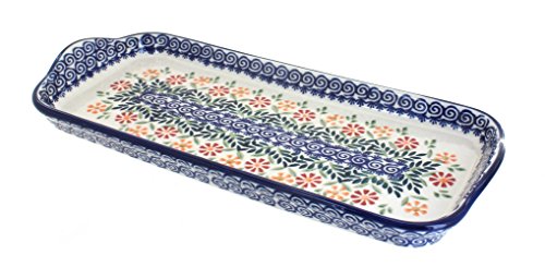 Image of Polish Pottery - 14.25" Bread Tray with Handles