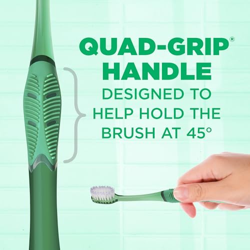 GUM Technique Deep Clean Toothbrush - Compact Soft - Soft Toothbrushes for Adults with Sensitive Gums - Extra Fine Bristles, 1ct (12pk)
