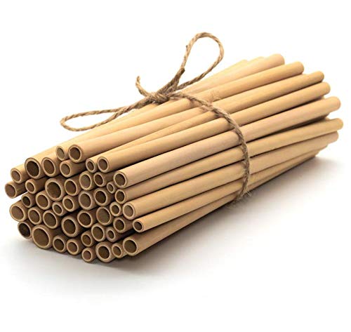 TUGS 100% Bamboo Grass Straws (6-8 mm) Pack of 50, Natural Eco Friendly Biodegradable Drinking Straws with Straw Cleaning Brush - Reusable. Complimentary 1 Hanging Air Freshner-image-12