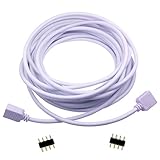 Sin soldadura: con conectores hembra de 4 pines presoldados, puede conectar este cable directamente a su tira de luces LED RGB o al controlador de tira LED RGB para conectarlos, sin soldar.