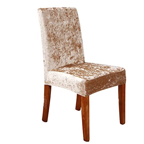 Housse de chaise salle à manger velours kaki extensible