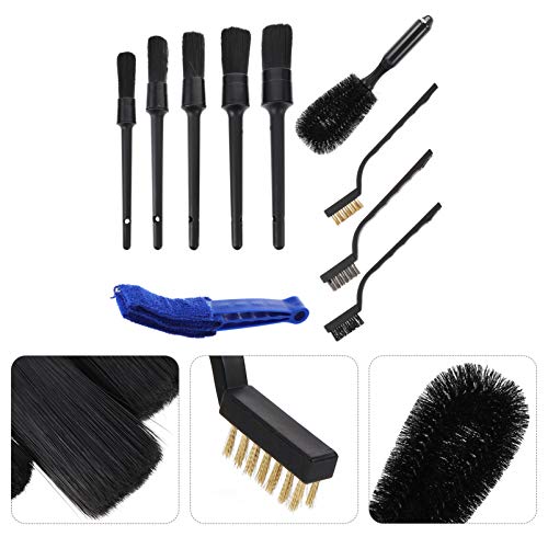FAVOMOTO 10Pcs Auto Car Detail Brushes Set Conjunto de Limpeza para a Limpeza Do Interior Do Carro P