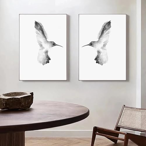 Impression sur toile colibri de qualité supérieure 70 x 90 cm - 2