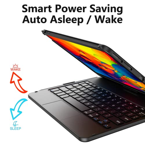 Keyboard Case For Ipad Air 5Th 4Th Generation 10.9", Ipad Pro 11" (4Th/3Rd/2Nd/1St Gen 2022/2021/2020/2018) Case With Bluetooth Keyboard, Touch Trackpad -360°Protective Case With Pencil Holder #TOP4