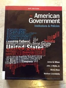 Hardcover American Government: Institutions and Policies 15th Ed AP Edition Book