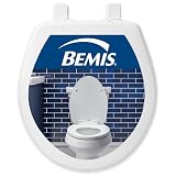 Bemis 730SLEC Slow Close Toilet Seat, Easy Clean Hinges and Durable Plastic Seat, Made in USA, Round, White