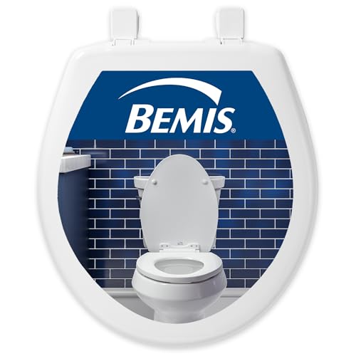 Bemis 730SLEC Slow Close Toilet Seat, Easy Clean Hinges and Durable Plastic Seat, Made in USA, Round, White
