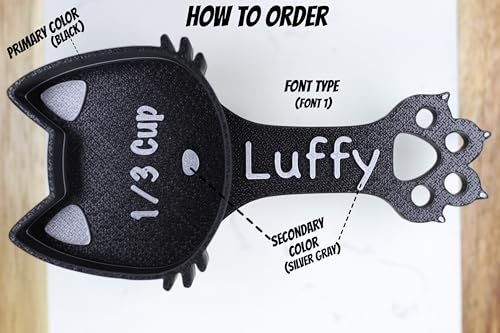 Kibblescoop Personalized Cat Food Kibble Scoop Custom Cat Scoop Pet Kibble Scoop Pet Food Dispenser Cat Measuring Scoop New Cat Gift Idea Cat Lover Gift thumb #1