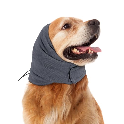 Dog Calming Hoodie Head Wrap, Soft No Shake Ear Wraps for Dogs, A...
