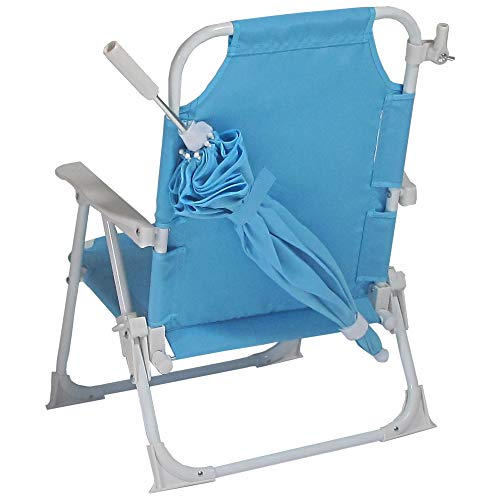 Redmon Beach Baby Umbrella Chair, Blue 10.5D X 15W X 37H Inch #TOP2