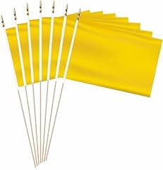 Small yellow mini stick flag