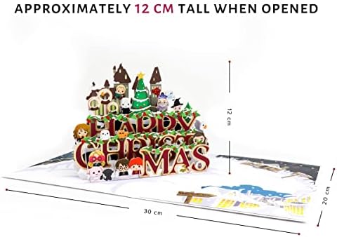 Cardology - Harry Potter Christmas Pop Up Card - Keepsake Harry Potter Christmas Cards - Unisex - Perfect For Adults and Children - Officially Licensed Merchandise