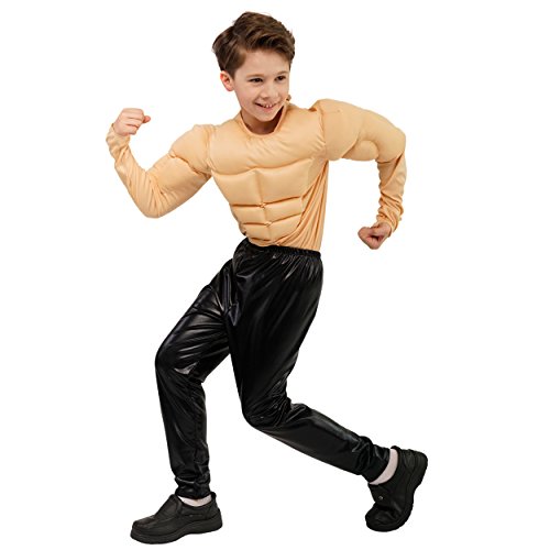 Disfraz Boy Muscle para niños 3-4 años color piel miniatura 2
