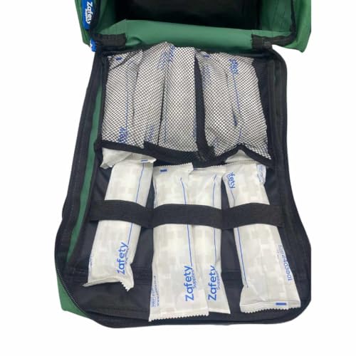 Zafety Supplies First Aid Backpack Rucksack, Empty, 35 x 25 x 19 cm, Water Resistant, Multiple Storage Compartments (Green) - Image 4