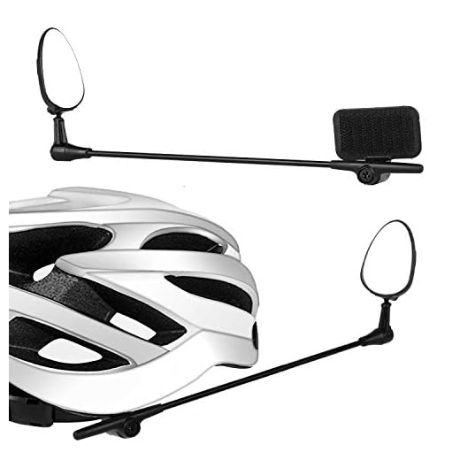 Turboom 360°Rotated Adjustable Bike Helmet Rear View Mirror Safe Riding for Adults & Kids