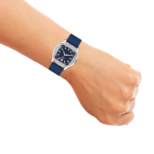Image of styledose Minimalist dial Softest Adjustable Silicon Belt Quartz Analog Date Display Wrist Watch for Men
