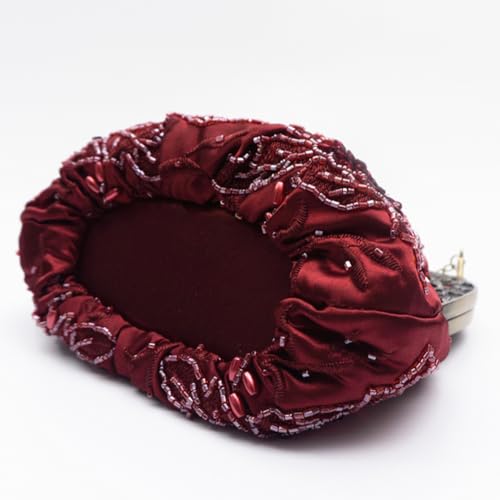 Image of Women's Vintage Beaded Sequin Flower Evening Handbags Wedding Clutches Prom Cocktail Party Handbags