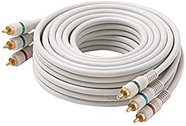 Cable componente RCA de 3 pies macho de 3 pies con doble blindaje de pitón de audio de audio estéreo de cine en casa macho en cada extremo doble