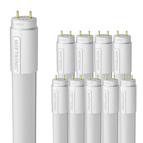 HOFTRONIC - Confezione da 10 tubi LED da 150 cm - 24 Watt 2640 lumen (110 lm/W) - T8 G13 - Tubo LED senza sfarfallio - Bianco caldo 3000 K Neon - Starter incluso.