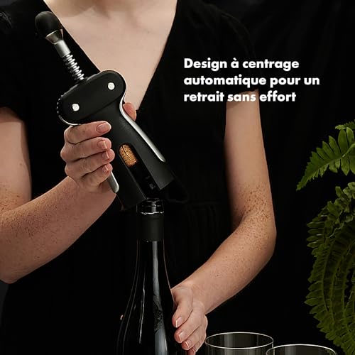 Tire-Bouchon à vis en acier robuste avec coupe-capsule amovible - 4