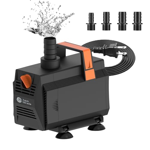 AquaMiracle 600GPH Aquarium Water Pumps (2270L/H, 35W) Fountain Pump Pond