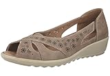 Cushion Walk Women's Standard Fit Or EEE Wide Fit Slip-On Summer Shoes Sandals (Beige, UK Footwear Size System, Adult, Women, Numeric, Medium, 6)