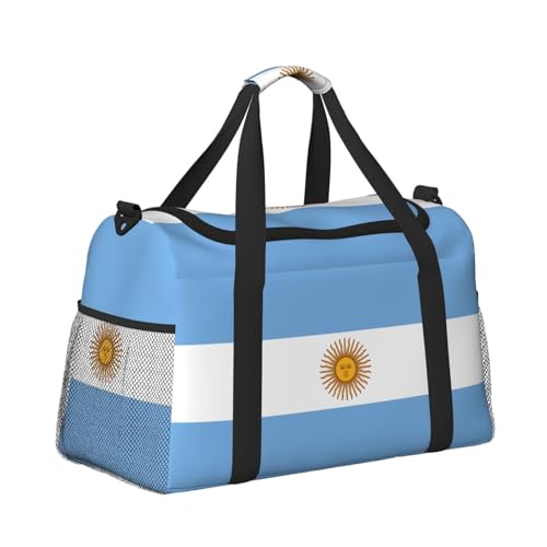 Sac de week-end grand volume imprimé argentin avec compartiment spacieux