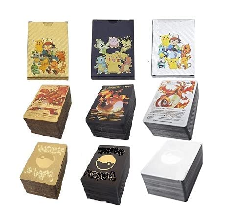 PARTISH Playing Cards L 165 Pcs Gold+Black+Silver Foil Card Assorted Cards Tcg Deck Box - V Series Cards Vmax Gx Rare Golden Cards And Common-Rare Mystery Card (Gold+Black+Silver) (B0CB5QW5NJ) Amazon Price History, Amazon Price Tracker