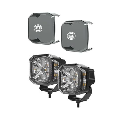 Hella X-TREME XT-4S Spot Beam 4-Inch LED Offroad Driving Light with 7100LM, Featuring Amber/White X Position Light and Side Signal