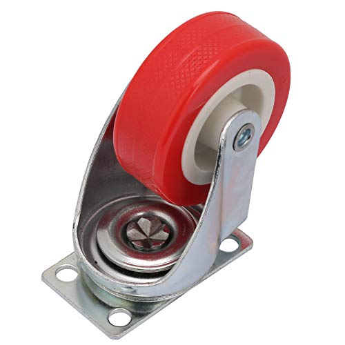 Roulettes en PVC 2 pouces pivotantes Haofy rouges pour chariots
