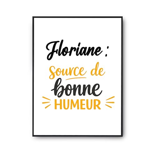 Affiche Floriane Otshirt, poster citation imprimé en France pour décoration