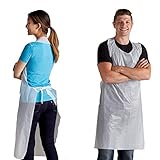 Disposable Poly Aprons 1000 pack Plastic Apron 28 X 46 inches Large White Protective Apron for...