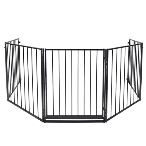 Yznahre Kaminschutzgitter Metall 305cm - 5 Elemente Kinderschutzgitter mit...