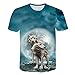 Produktbild TWISFER Herren T-Shirt 3D Druck Kurze Ärmel Grafik T Shirts Männer Fun Shirt Herren Rundhals Tee Hemd mit kurzen Ärmeln Lässige T-Shirt