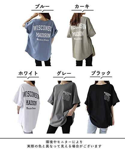 [newNE] [ニューネ] Tシャツ バック ロゴ ゆる プリント カ