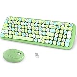 MOFii Wireless Keyboard and Mouse Combo, Colorful Round Key Cute Keyboard Mouse, 2.4G Wireless Mouse...