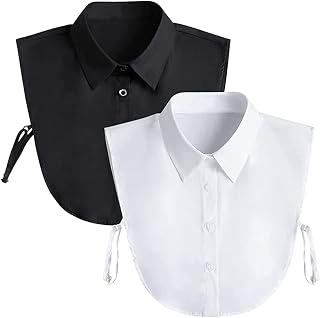 Fake Collar Detachable Half Shirt False Collar Solid Color Pointed Doll Peter Pan Blouse Dickey for Women Favors
