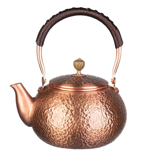 Copper Tea Kettle for Stovetop: Handmade Solid Copper Pot without