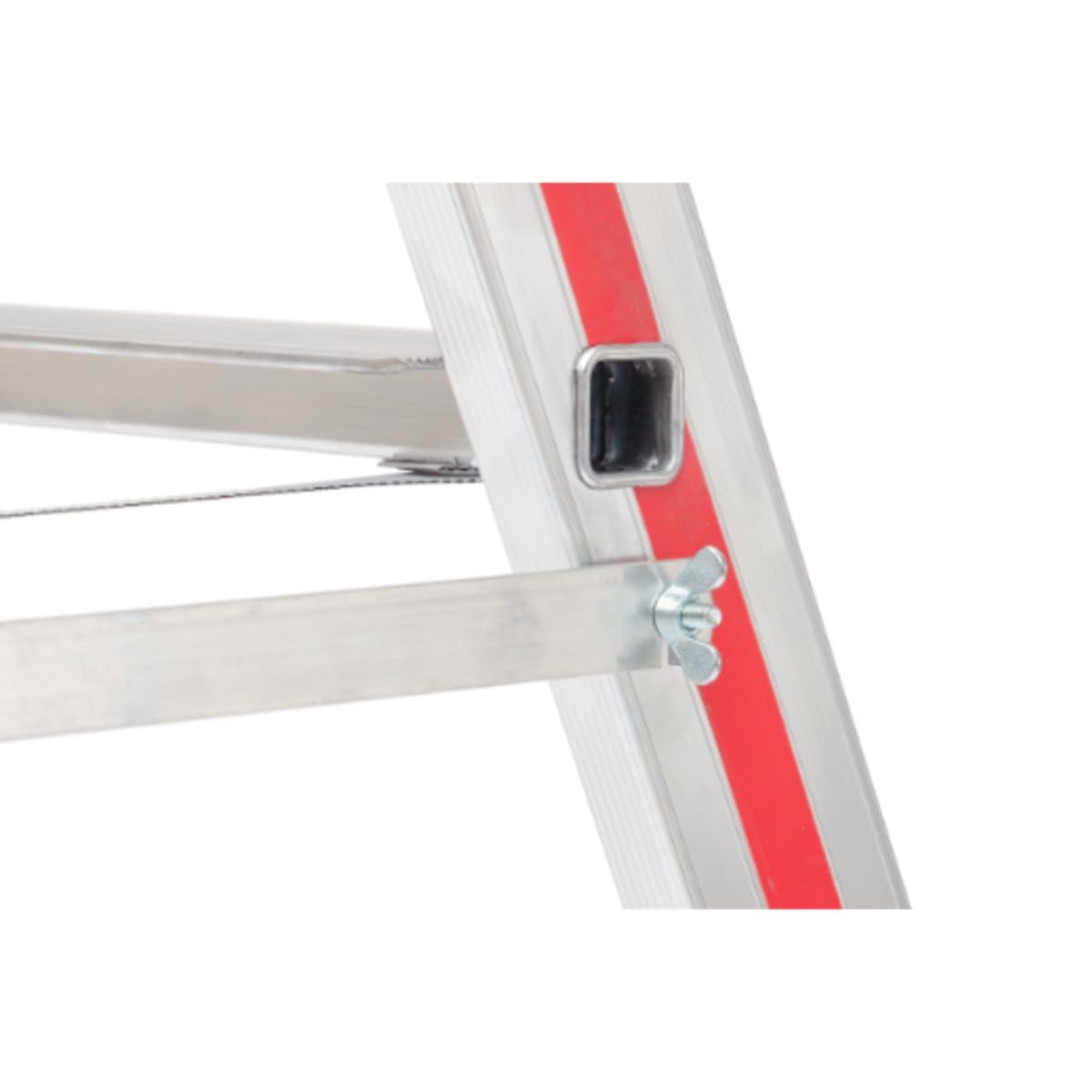 Hymer Stufenstehleiter mit Rollen, beidseitig begehbar - 2x4 Stufen