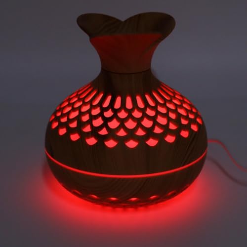 Humidificador de grano de madera elegante con diseño de florero de lujo 8