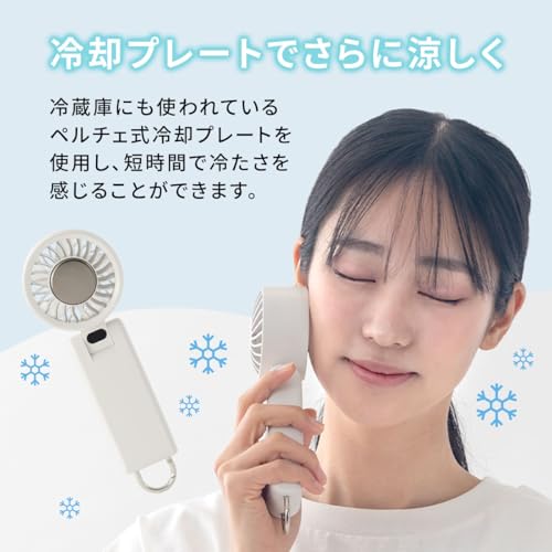 ぼん家具 2026年モデル ハンディファン 冷却プレート 2個セット 3WAY 卓上 手持ち 首掛け 大風量 静音 国内メーカー ホワイト
